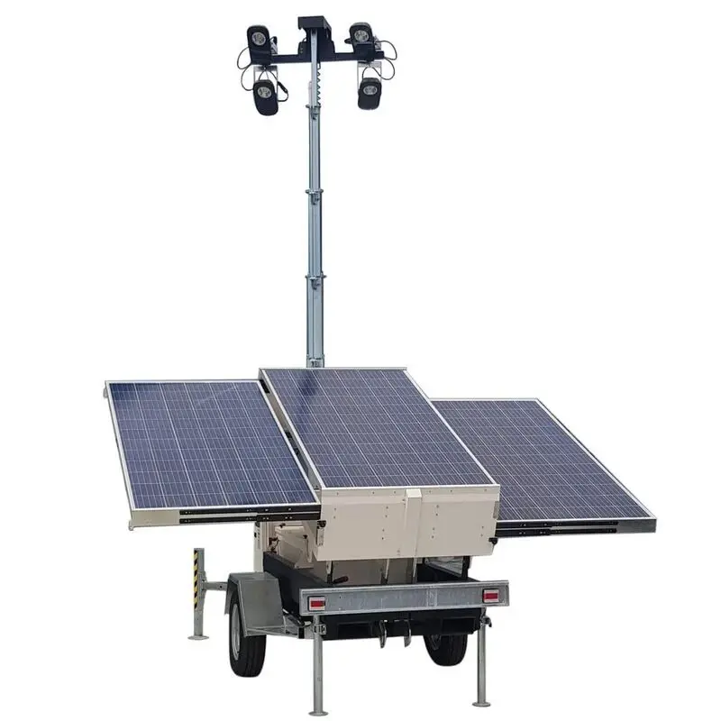 Arriendo de Torre de Iluminación Solar 300 wp. Generac modelo VT-SOLAR en SK Rental con cobertura nacional.